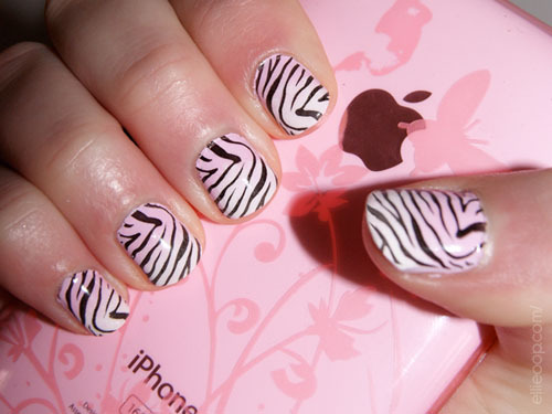 pics of zebra print nails