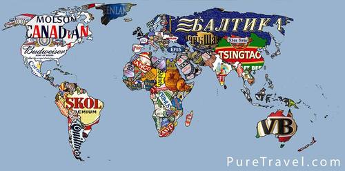 Beer world map