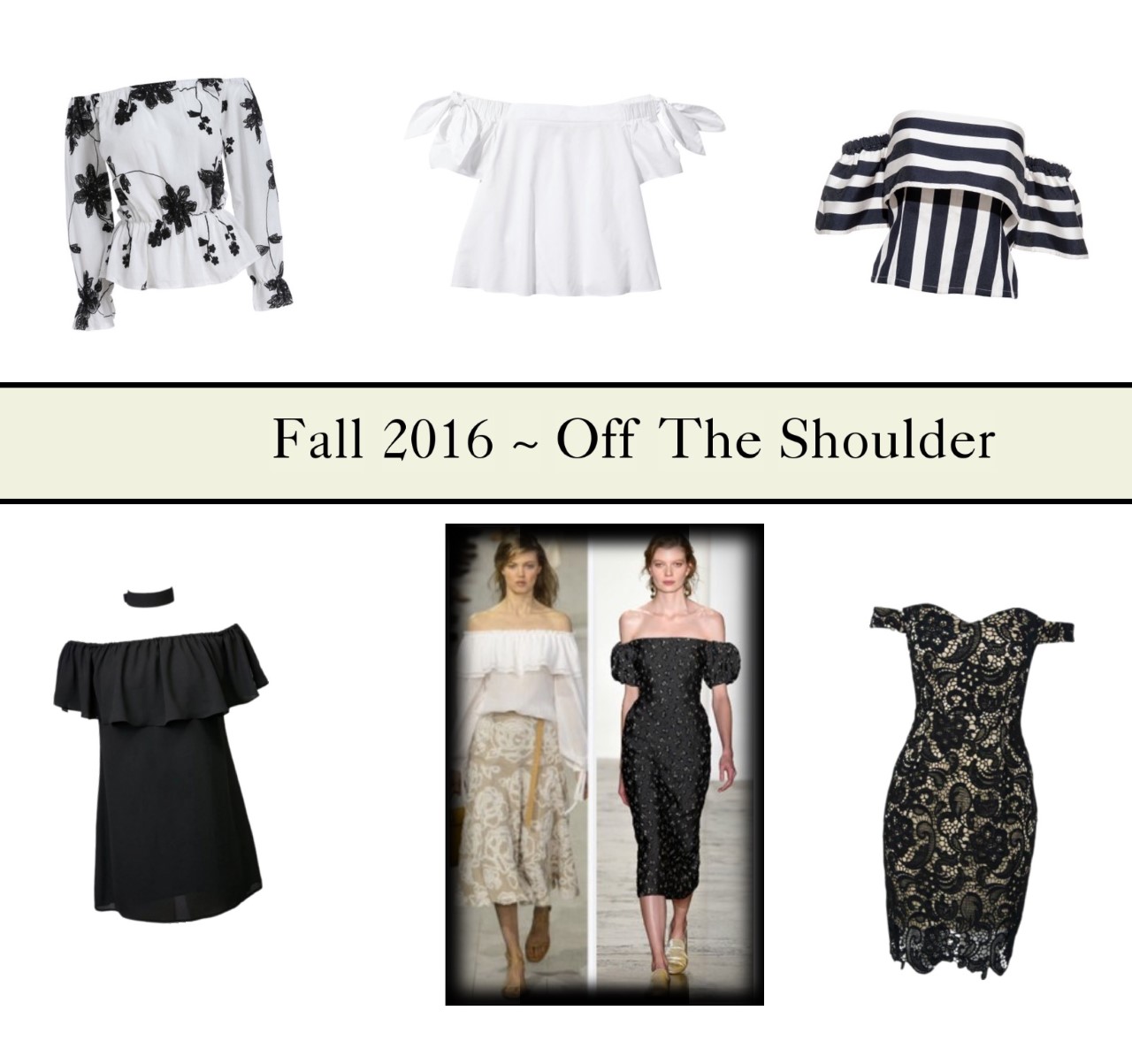 off the shoulder fashion